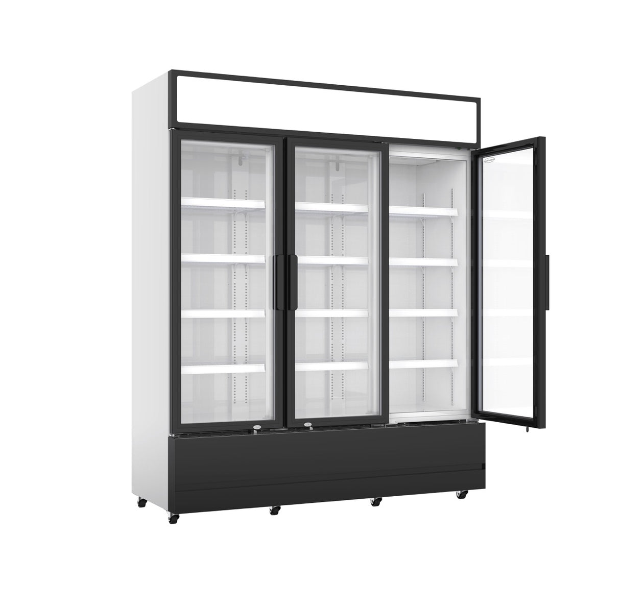 Combisteel Triple Hinged Glass Door Fridge Merchandiser 1065Ltr - 7455.2110 Upright Triple Bottle Coolers Combisteel