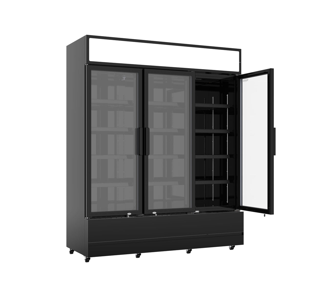 Combisteel Refrigerator 3 Glass Doors Black Fcu-1200 Bl - 7455.2115 Upright Glass Door Fridges Combisteel