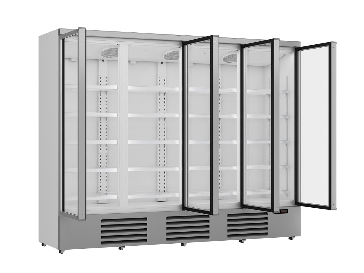 Combisteel Refrigerator 4 Glass Doors Display Fridge JDE-2025R | 7455.2210 Upright Glass Door Fridges Combisteel
