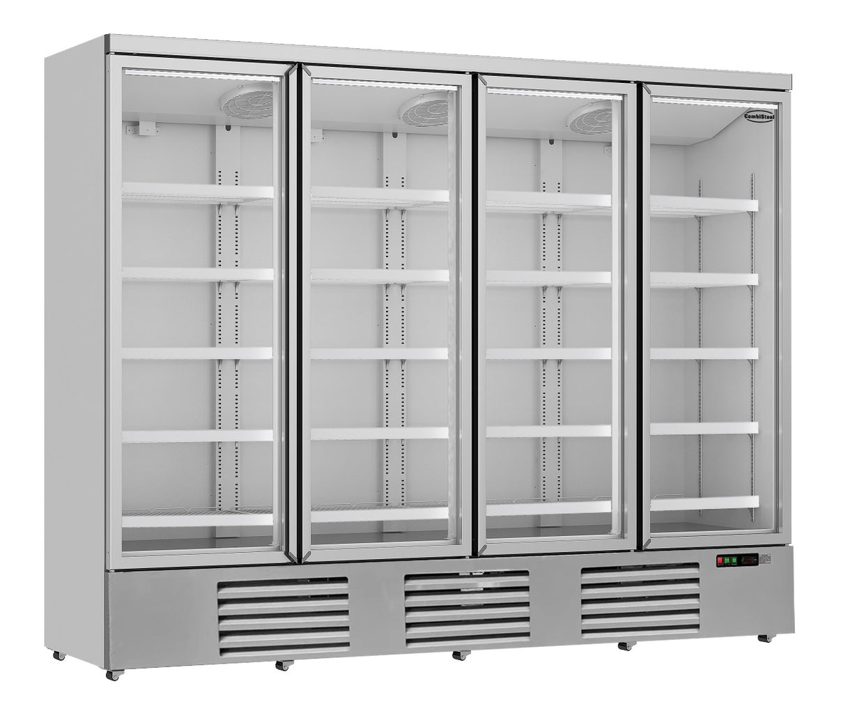 Combisteel Refrigerator 4 Glass Doors Display Fridge JDE-2025R | 7455.2210 Upright Glass Door Fridges Combisteel