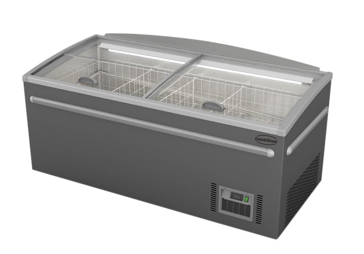 Combisteel Supermarket Chest Freezer Grey Head Element Automatic Defrost | 7455.2660 Display Chest Freezers Combisteel