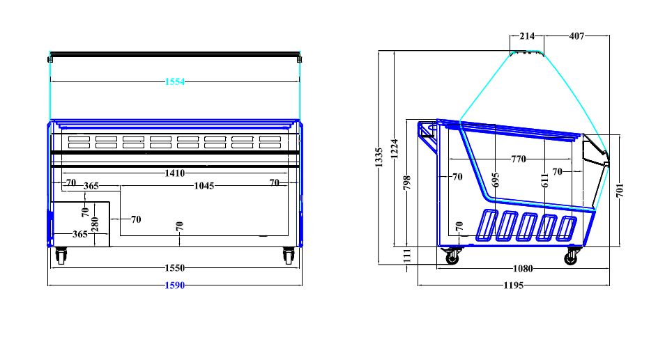 Combisteel Ice Cream Display Hawai 16X 5Ltr - 7472.0115 Ice Cream Display Freezers Combisteel