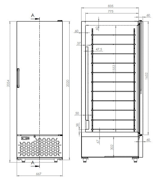 Combisteel Ice Cream Storage Freezer - 7472.0120 Refrigeration Uprights - Single Door Combisteel