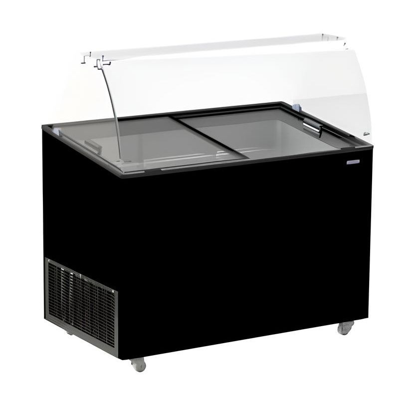 Combisteel Java Ice Cream Counter Display Freezer 8 x 5 Litre Black - 7472.0129 Ice Cream Display Freezers Combisteel