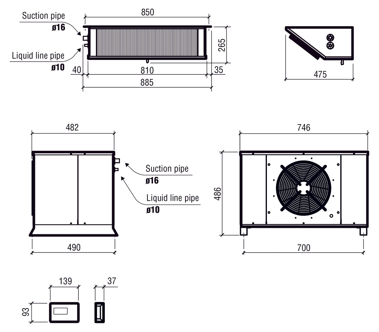 Combisteel Freezer Split Refrigeration Unit | Capacity 4.04-10.94 m3 - 7480.0030 Cold & Freezer Room Refrigeration Units Combisteel