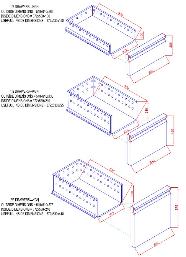 Combisteel Drawerset Beer Cooler 1/2 - 7489.0555 Combisteel Accessories & Spare Parts Combisteel