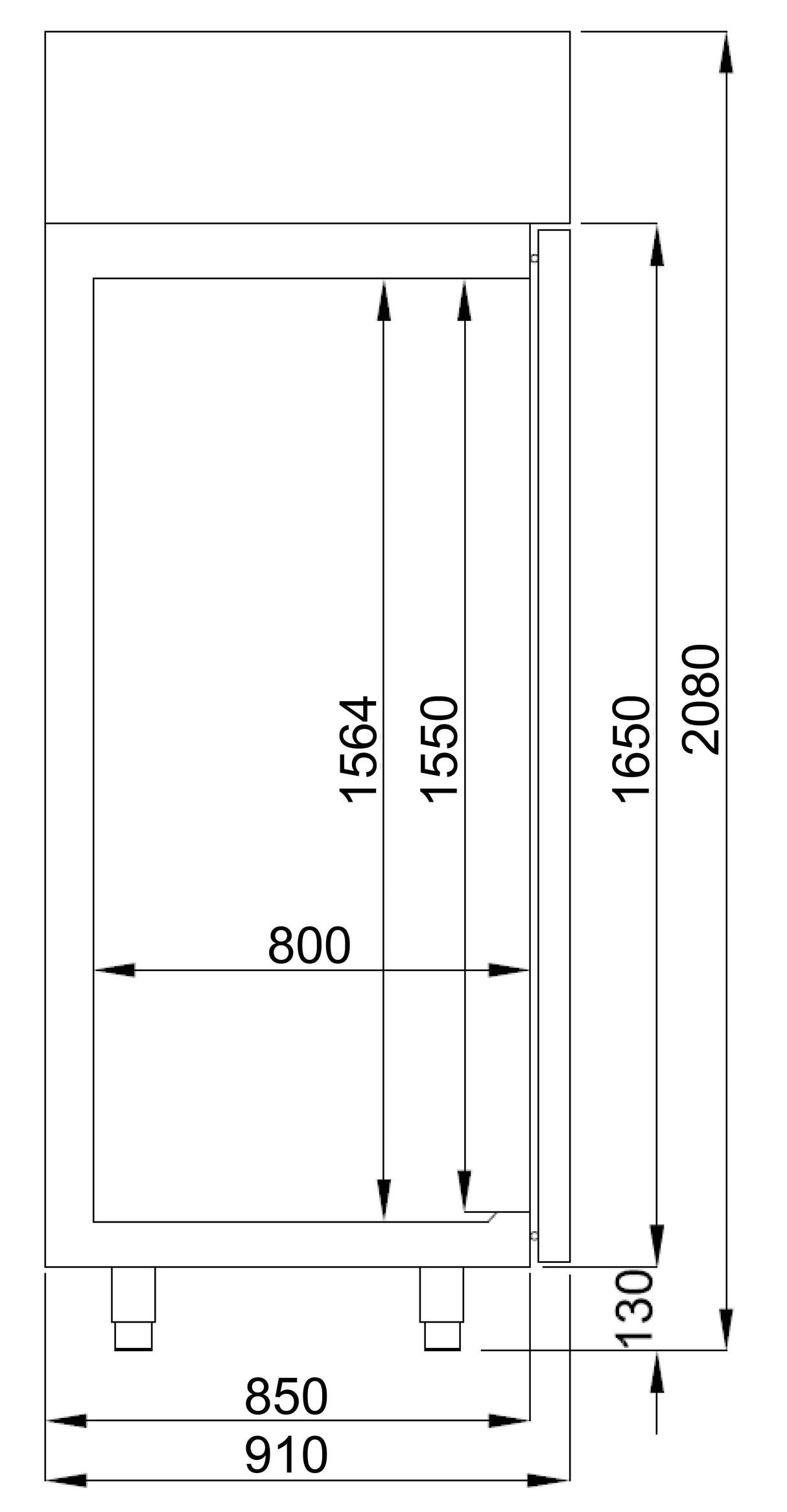 Combisteel Single Door Upright Bakery Patisserie Fridge - 7489.5190 Bakery Fridges Combisteel