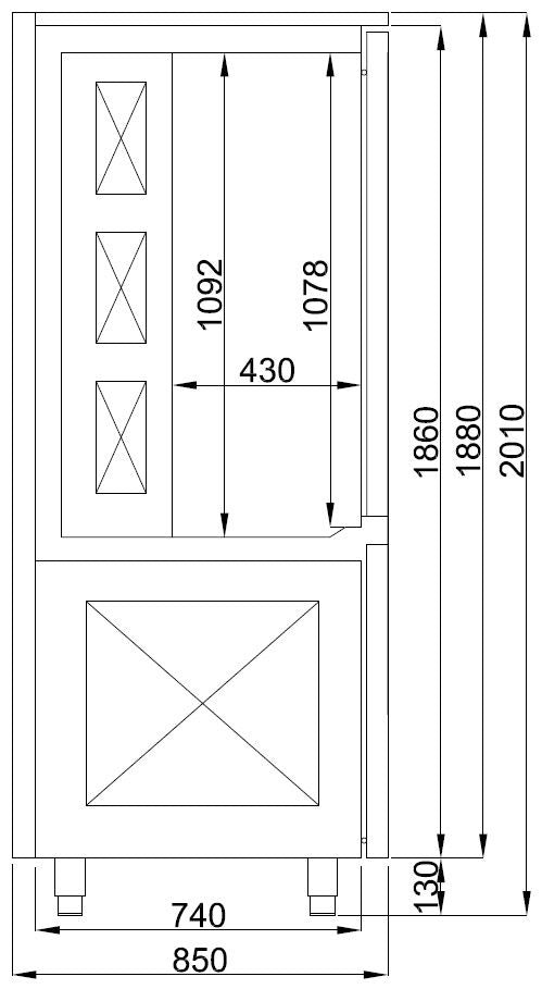 Combisteel Blast Chiller / Shock Freezer 15 x 1/1GN 35kg / 30kg - 7489.5217 Blast Chillers Combisteel