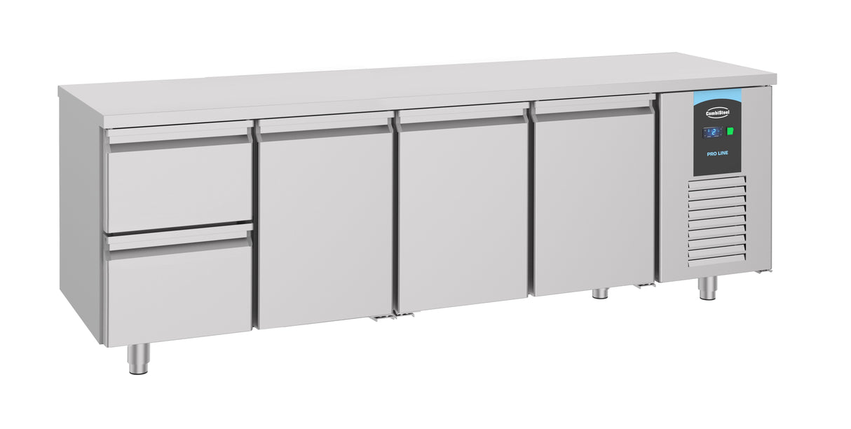Combisteel 700 Refrigerated Counter 3 Doors 2 Drawers - 7489.5525 Counter Fridges With Drawers Combisteel