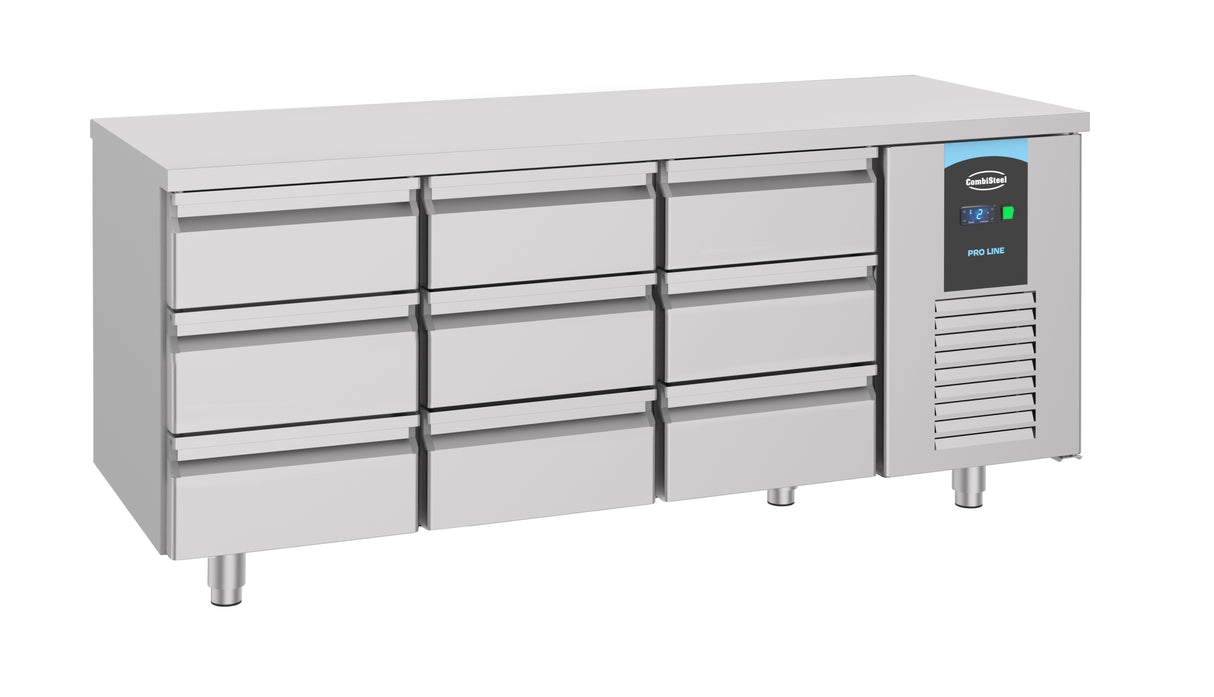 Combisteel 700 Refrigerated Counter 9 Drawers - 7489.5580 Counter Fridges With Drawers Combisteel