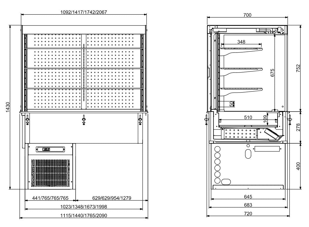 Combisteel Drop-In Cubic Refrigerated Display Wall Model - Roll-Up 3/1 - 7495.0165 Combisteel Accessories & Spare Parts Combisteel