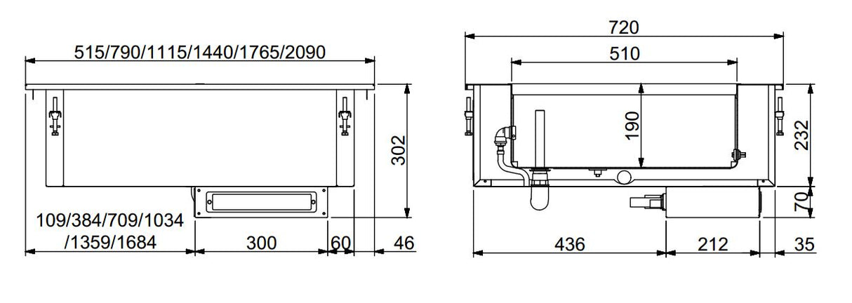 Combisteel Drop-In Bain-Marie Unit 5/1 - Manual Water Filling - 7495.0325 Combisteel Accessories & Spare Parts Combisteel