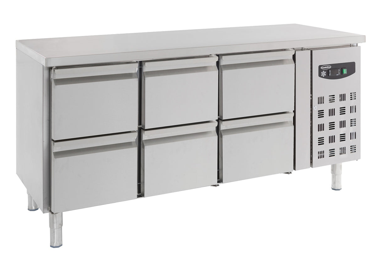 Combisteel 700 Refrigerated Counter 6 Drawers - 7950.0230 Counter Fridges With Drawers Combisteel