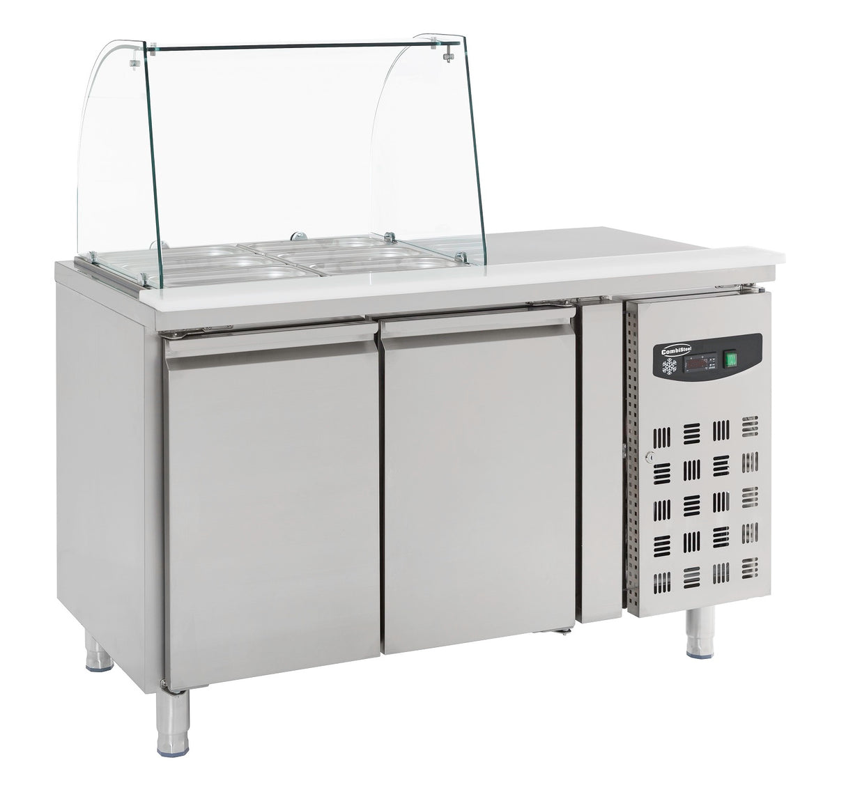 Combisteel Refrigerated Counter With Glass Cover 2 Doors - 7950.0410 Refrigerated Counters - Double Door Combisteel