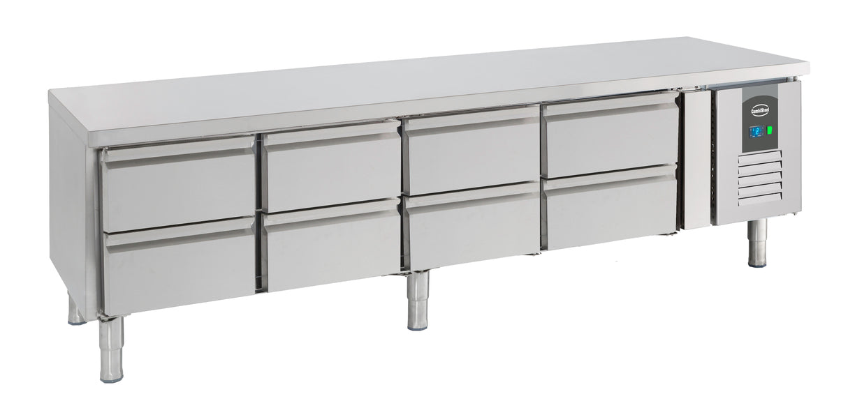 Combisteel Refrigerated Counter 650 Low Height 8 Drawers | 7950.0455 Counter Fridges With Drawers Combisteel