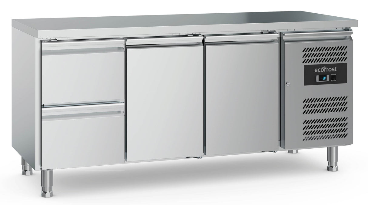 Combisteel Ecofrost 700 Refrigerated Counter 2 Doors & 2 Drawers With Adjustable Feet | 7950.5160 Counter Fridges With Drawers Combisteel