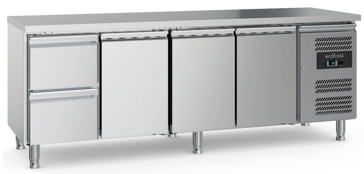 Combisteel Ecofrost 700 Refrigerated Counter 3 Doors & 2 Drawers With Adjustable Feet | 7950.5165 Counter Fridges With Drawers Combisteel