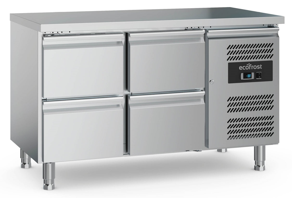 Combisteel Ecofrost 700 Refrigerated Counter 4 Drawers With Adjustable Feet | 7950.5170 Counter Fridges With Drawers Combisteel