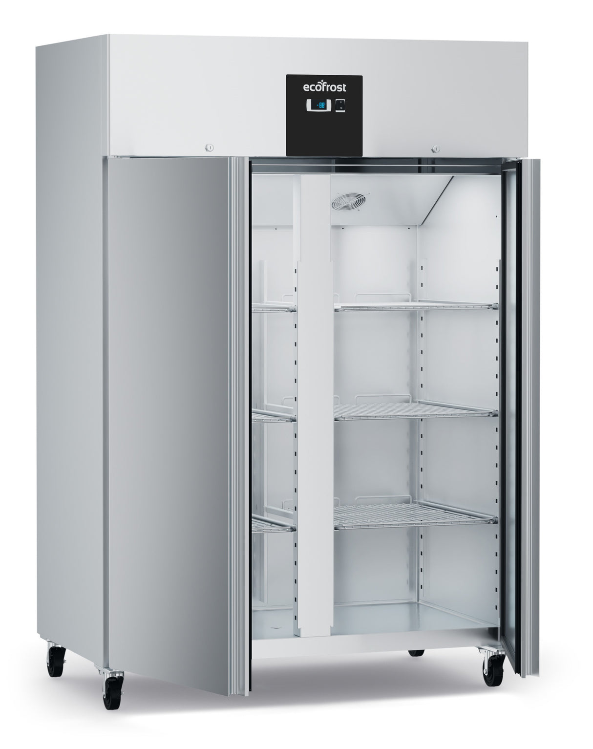 Combisteel Ecofrost Freezer Stainless Steel 1200 Ltr Static With Fan | 7950.5215 Refrigeration Uprights - Double Door Combisteel