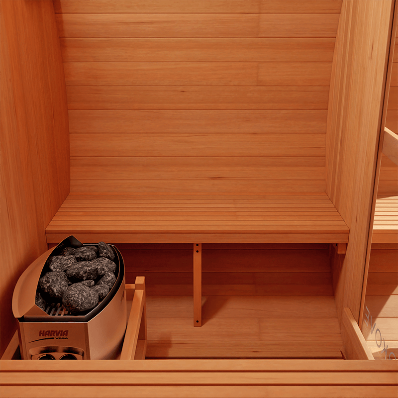 Empire Kove Spruce Barrel Sauna with Front Porch & 6kW Electric Heater | 3–4 Person Outdoor Cabin | KOVE-BAR4 Outdoor Barrel Electric Heated Saunas Kove Designs