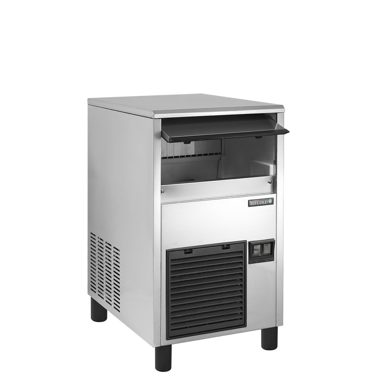 Tefcold Ice Maker Stainless Steel 37kg/24hr Output 16kg Storage - TC37 Ice Machines Tefcold