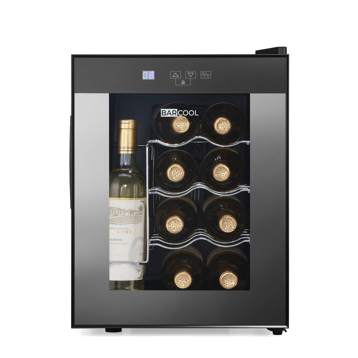 Barcool Vino12 LED Wine Cooler Compact Countertop Drinks Display Fridge 12 Bottle Capacity