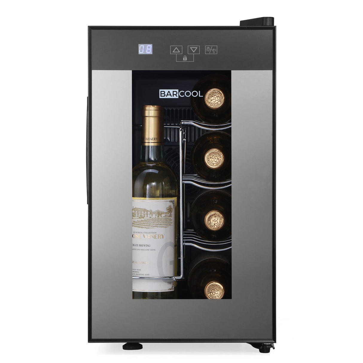 Barcool Vino8 LED Wine Cooler Countertop Drinks Display Fridge 8 Bottle Capacity
