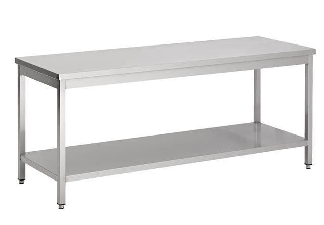 Combisteel Low Height Stainless Steel Centre Worktable 1600mm Wide - 7333.1520 Stainless Steel Low Height Equipment Tables & Stands Combisteel