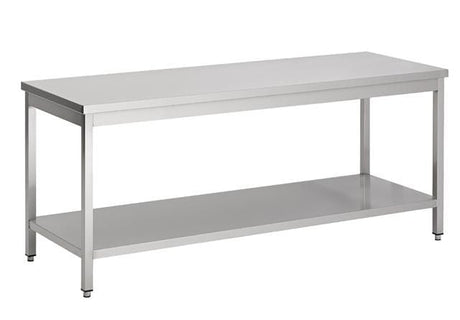 Combisteel Low Height Stainless Steel Centre Worktable 600mm Wide - 7333.1505 Stainless Steel Centre Tables Combisteel   