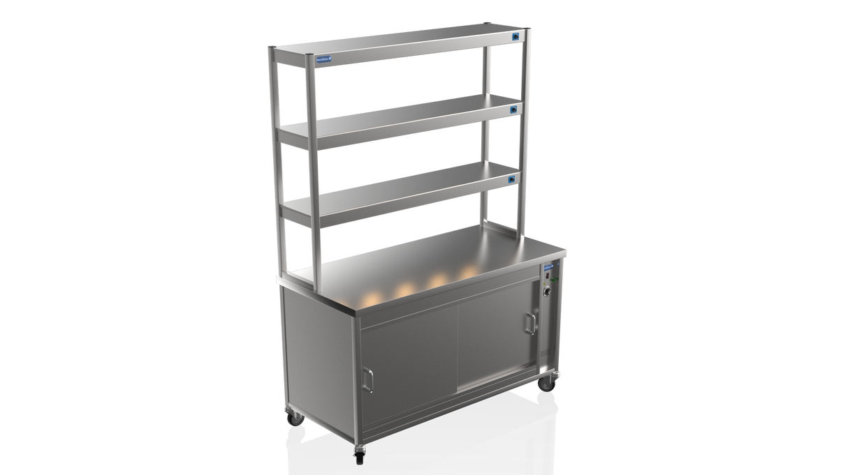 Nordstar Hot Cupboard With Heated Triple Tier Gantry Chef Pass 1500mm | TTC1500 Hot Cupboards Nordstar