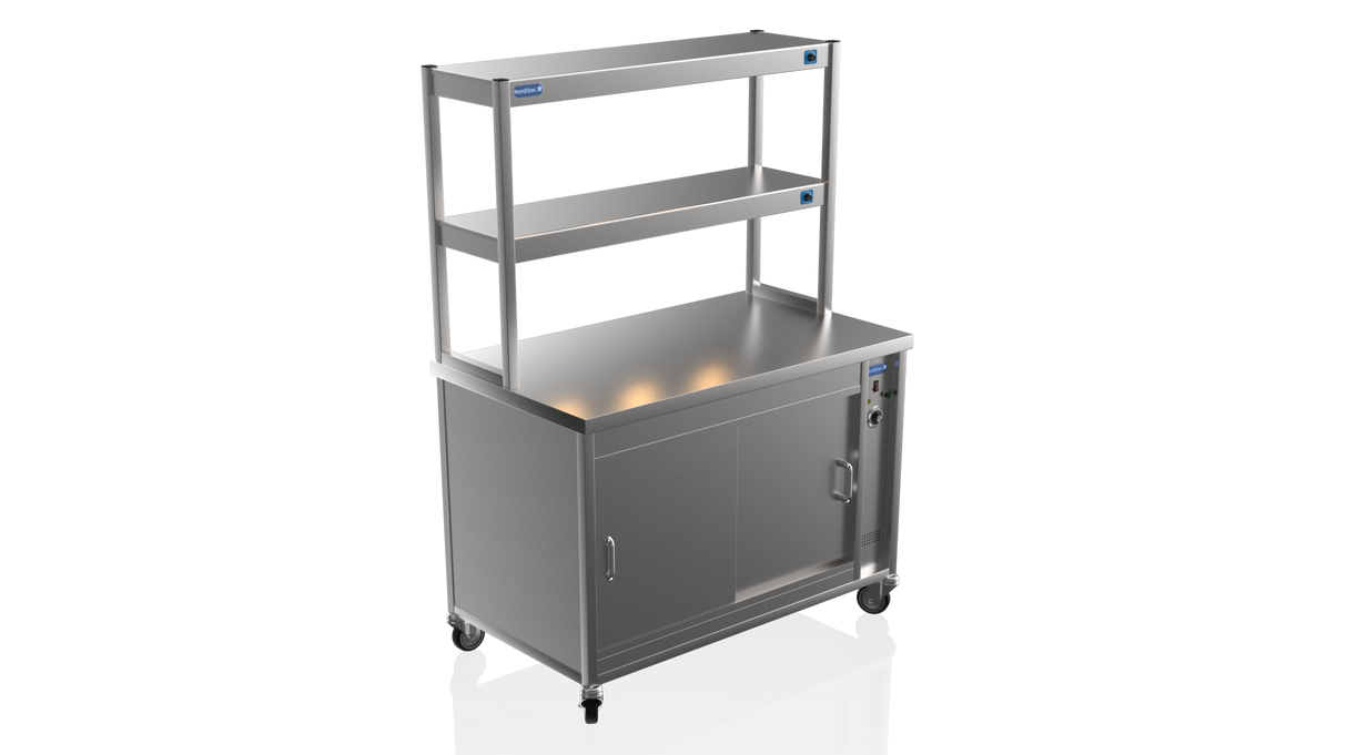 Nordstar Hot Cupboard With Heated Double Tier Gantry Chef Pass 1200mm | DTC1200 Hot Cupboards Nordstar