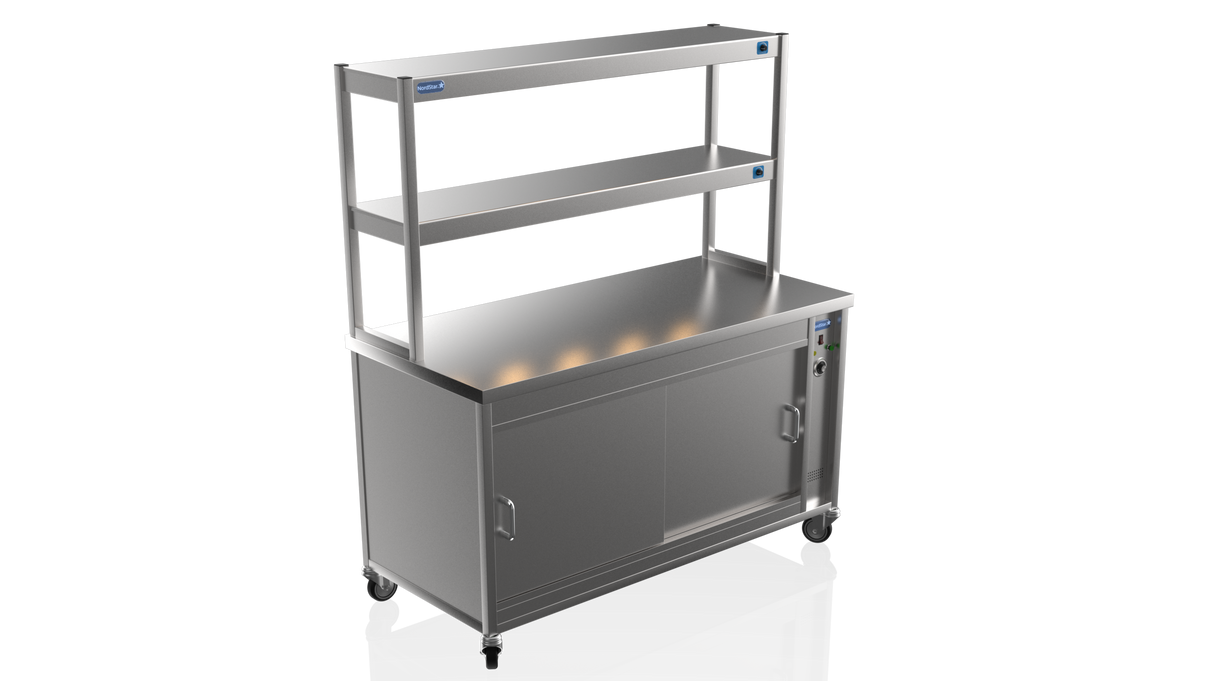 Nordstar Hot Cupboard With Heated Double Tier Gantry Chef Pass 1500mm | DTC1500 Hot Cupboards Nordstar