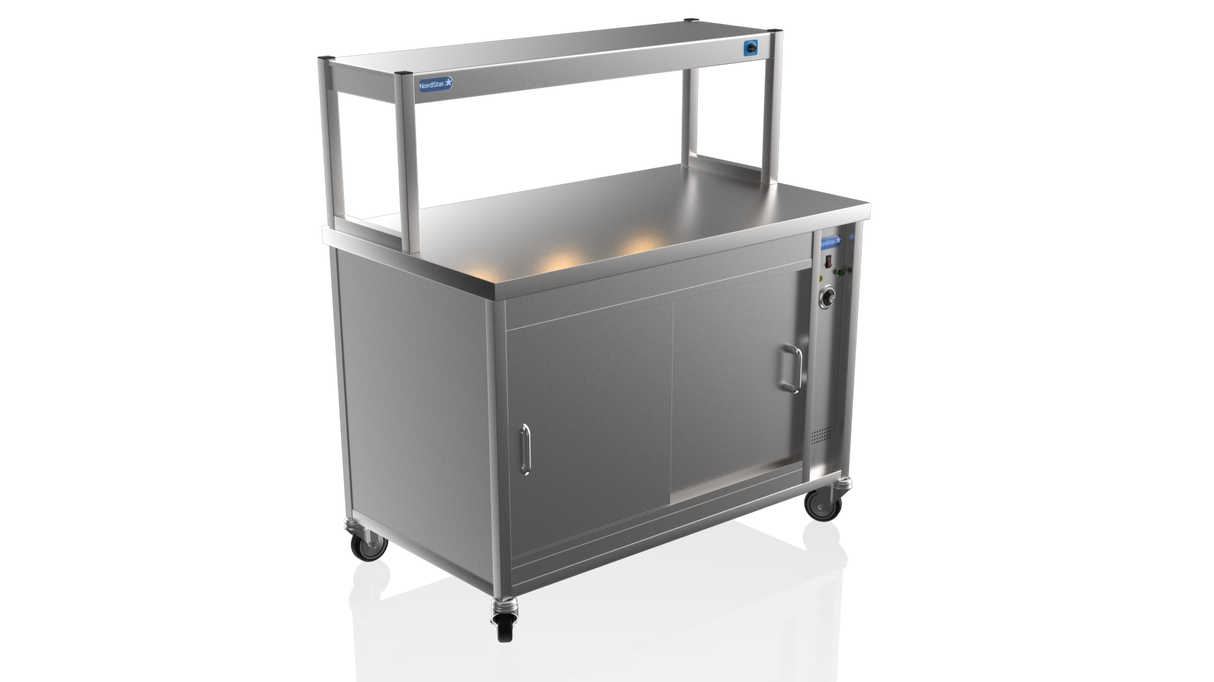 Nordstar Hot Cupboard With Heated Single Tier Gantry Chef Pass 1200mm | STC1200 Hot Cupboards Nordstar