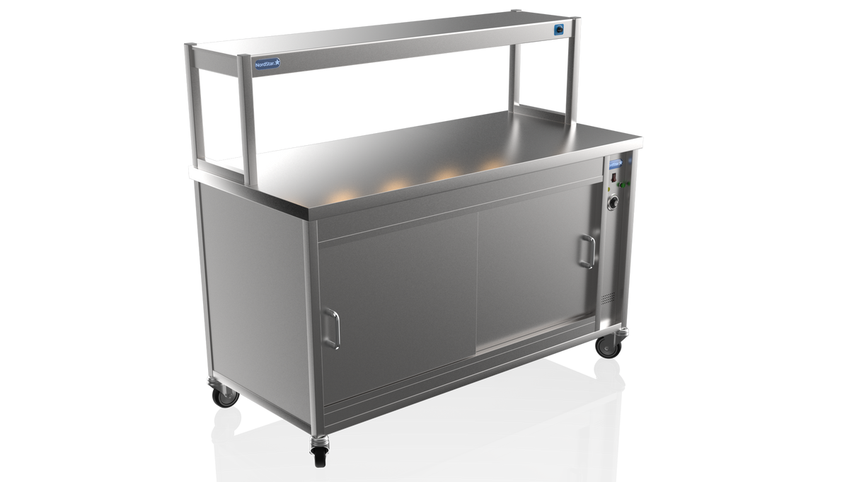 Nordstar Hot Cupboard With Heated Single Tier Gantry Chef Pass 1500mm | STC1500 Hot Cupboards Nordstar