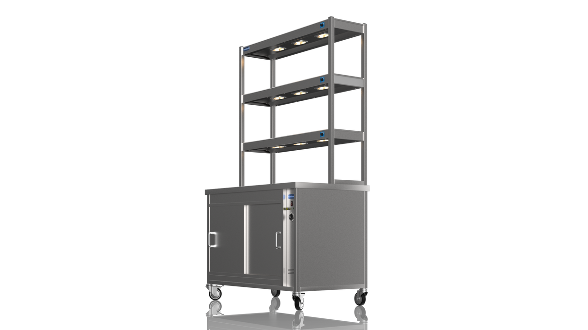 Nordstar Hot Cupboard With Heated Triple Tier Gantry Chef Pass 1200mm | TTC1200 Hot Cupboards Nordstar