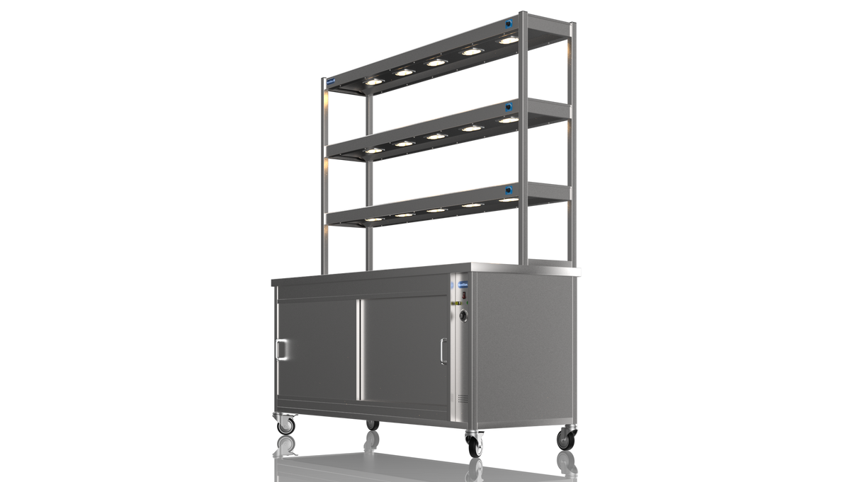 Nordstar Hot Cupboard With Heated Triple Tier Gantry Chef Pass 1800mm | TTC1800 Hot Cupboards Nordstar