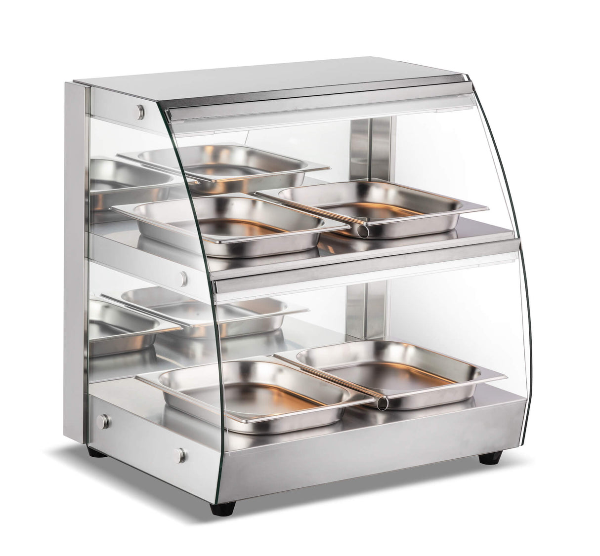 Empire Self Serve Heated Display Case 2 Shelf 4 x GN 1/2 100 Litre - EMP-2D-2-C Heated Counter Top Displays Empire