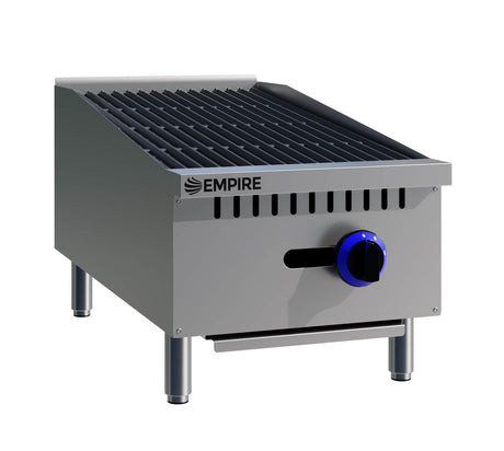 Empire Single Burner Nat Gas or LPG Chargrill | 300mm Commercial Countertop Charbroiler 7.5kW | EMP-RFS-15-R-OZ Charcoal Grills Empire