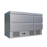 Empire Refrigerated Prep Counter With 6 x Drawers - S903-6D Counter Fridges With Drawers Empire   