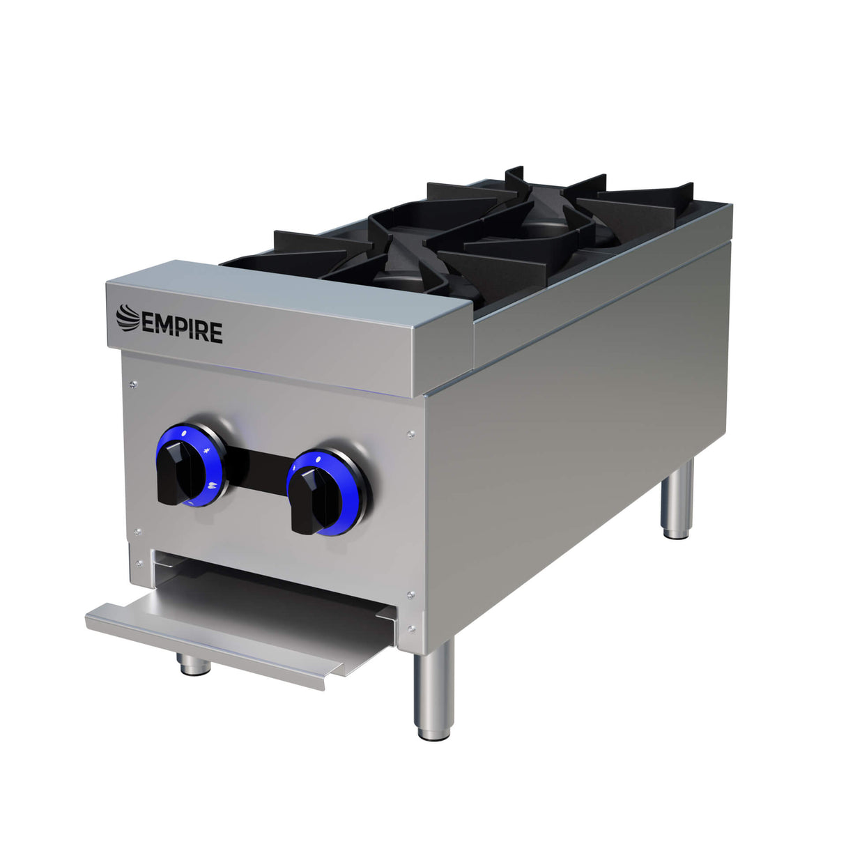 Empire 2-Burner Commercial Gas Boiling Hob – Countertop Cooker Natural Gas & LPG | EMP-XRB-2-OZ-M Commercial Boiling Tops & Gas Hobs Empire