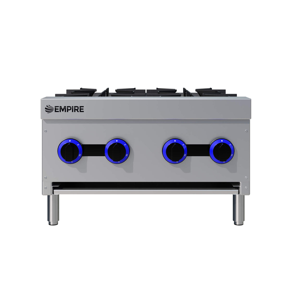 Empire 4-Burner Commercial Gas Boiling Hob – Countertop Cooker Natural Gas & LPG | EMP-XRB-4-OZ-M Commercial Boiling Tops & Gas Hobs Empire