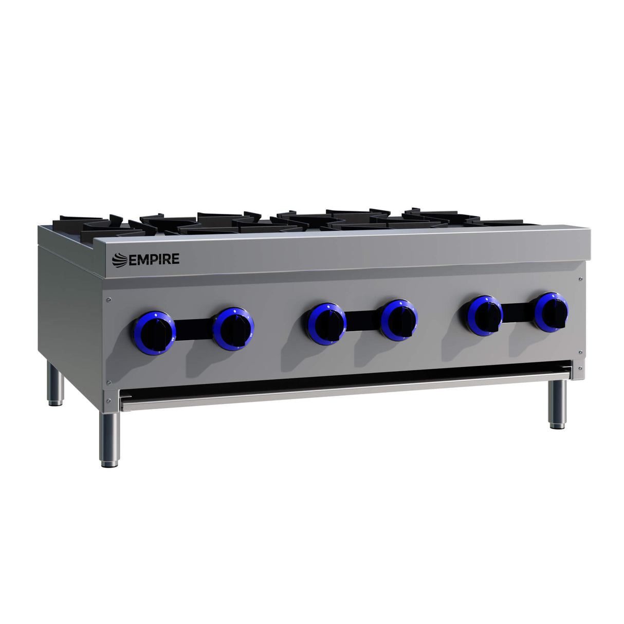 Empire 6-Burner Commercial Gas Boiling Hob – Countertop Cooker Natural Gas & LPG | EMP-XRB-6-OZ-M Commercial Boiling Tops & Gas Hobs Empire