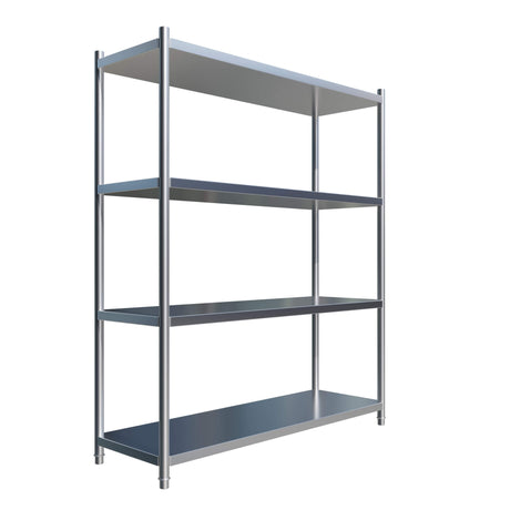 Empire 4 Tier Stainless Steel Shelf Rack 1200mm - EMP-SR120050B2-1 Chrome Wire Shelving and Racking Empire   