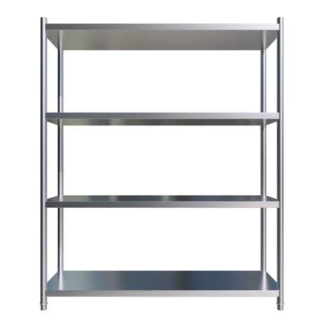 Empire 4 Tier Stainless Steel Shelf Rack 1500mm - EMP-SR15050B2-1 Chrome Wire Shelving and Racking Empire   