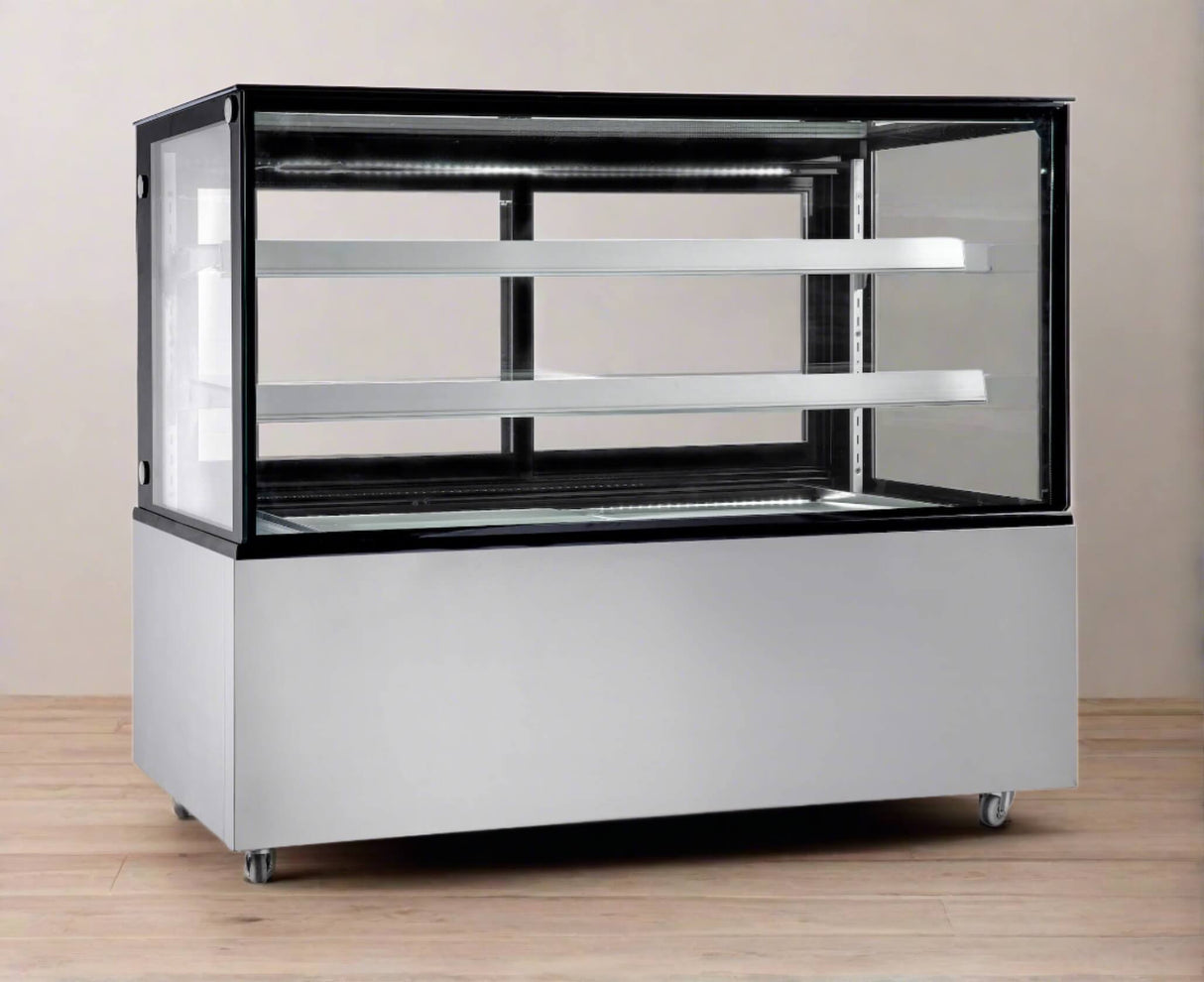 Empire Chilled Deli Patisserie Flat Glass Display Fridge 400 Litre - EMP-370-C Refrigerated Floor Standing Display Empire