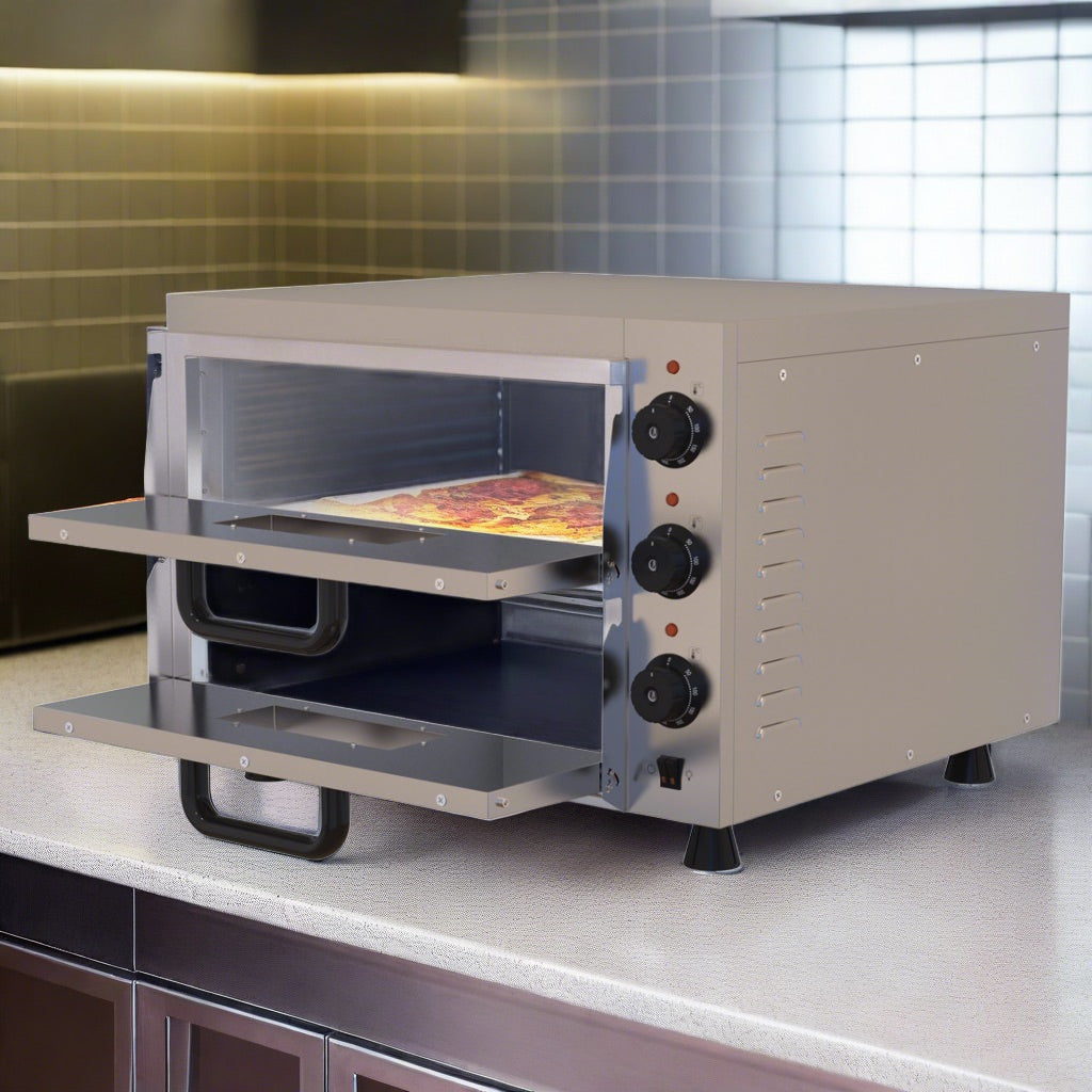 Empire Compact Twin Deck Electric Pizza Oven - EMP-PC-2M Twin Deck Pizza Ovens Empire