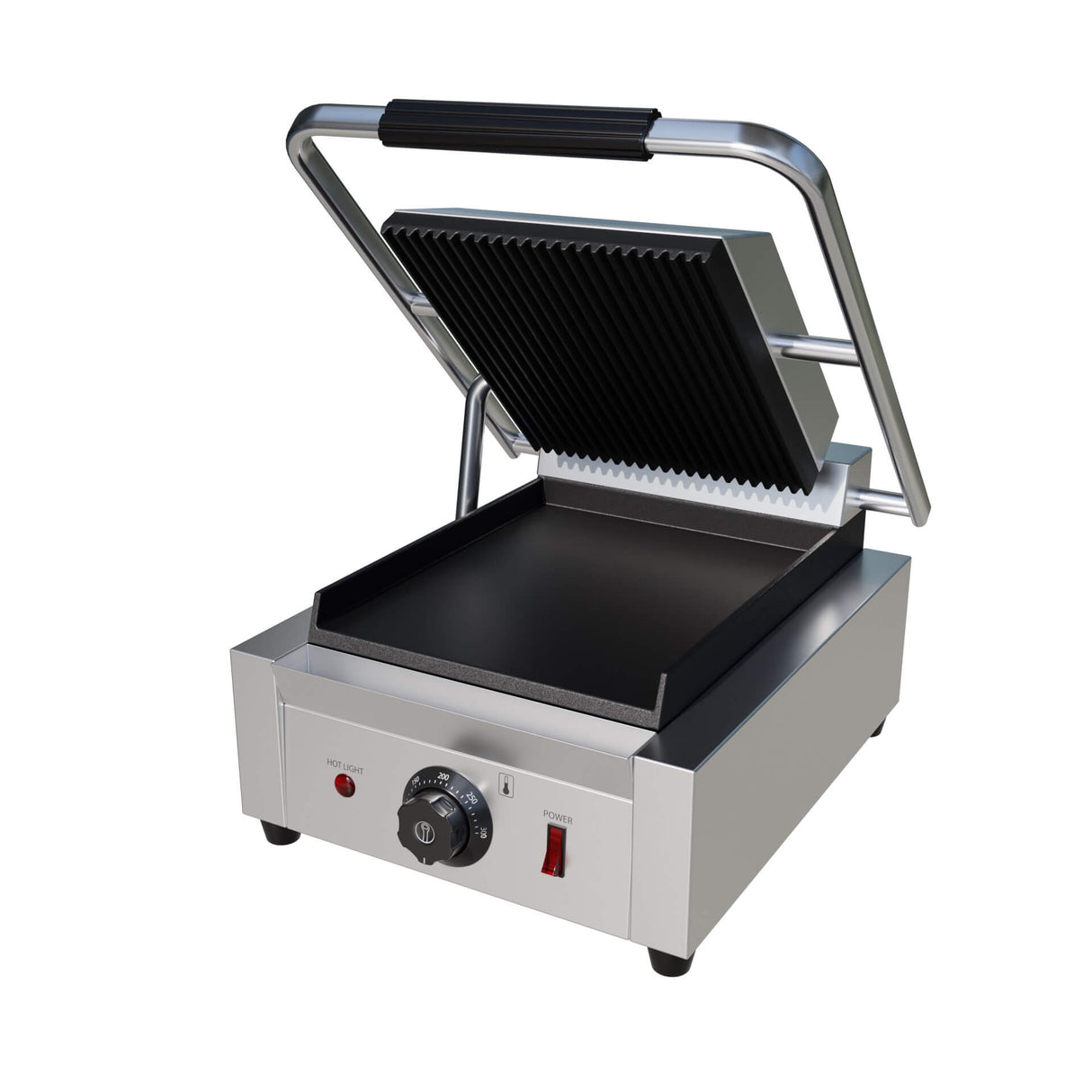 Empire Contact Panini Grill Ribbed Top Flat Bottom - EMP-GH811 Contact Grills & Panini Makers Empire