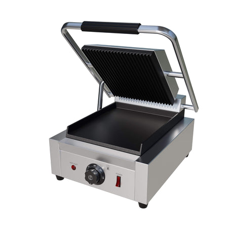 Empire Contact Panini Grill Ribbed Top Flat Bottom - EMP-GH811 Contact Grills & Panini Makers Empire   