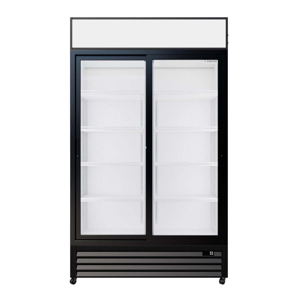 Empire Double Door Display Cooler Sliding – B Energy Rated Commercial Fridge with Merchandising Canopy | CL-690B - Graded Item