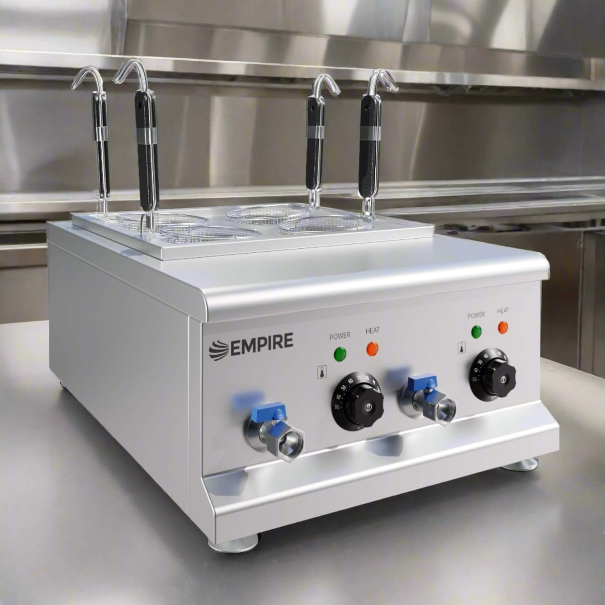 Empire Electric Pasta Cooker & Boiler – 4 Basket Commercial Pasta Cooker | EMP-CPC-4 Pasta Cookers & Boilers Empire